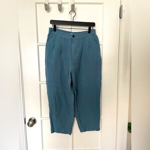 Madewell - Blue Tailored Cropped Pants with Pockets - Size 8 Petite